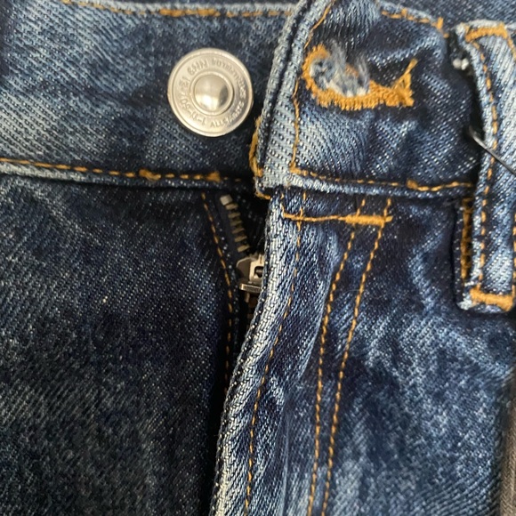 Denim shorts w/ distressed hem - Picture 2 of 7